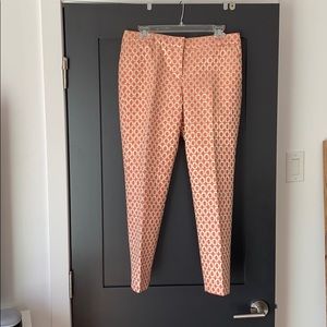 Pink and gold embroidery J.Crew trousers